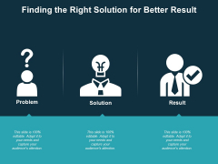Finding The Right Solution For Better Result Ppt PowerPoint Presentation Model