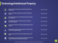 Firm Capability Assessment Technology Intellectual Property Ppt Show Graphics Example PDF