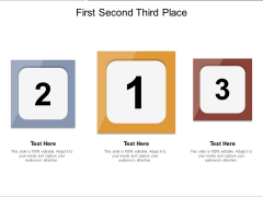 First Second Third Place Ppt PowerPoint Presentation Summary Vector