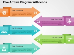 Five Arrows Diagram With Icons Powerpoint Templates Five Arrows Diagram With Icons Powerpoint Templates
