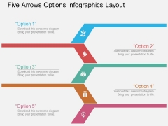 Five Arrows Options Infographics Layout Powerpoint Template Five Arrows Options Infographics Layout Powerpoint Template