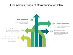 Five Arrows Steps Of Communication Plan Ppt PowerPoint Presentation File Structure Five Arrows Steps Of Communication Plan Ppt PowerPoint Presentation File Structure