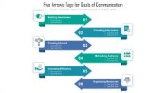 Five Arrows Tags For Goals Of Communication Ppt PowerPoint Presentation File Maker PDF Five Arrows Tags For Goals Of Communication Ppt PowerPoint Presentation File Maker PDF