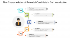 Five Characteristics Of Potential Candidate In Self Introduction Ppt PowerPoint Presentation Show Structure PDF