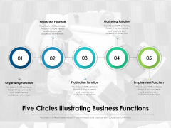 Five Circles Illustrating Business Functions Ppt PowerPoint Presentation Styles Design Ideas PDF Five Circles Illustrating Business Functions Ppt PowerPoint Presentation Styles Design Ideas PDF