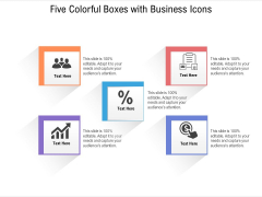 Five Colorful Boxes With Business Icons Ppt PowerPoint Presentation File Show PDF Five Colorful Boxes With Business Icons Ppt PowerPoint Presentation File Show PDF