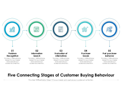 Five Connecting Stages Of Customer Buying Behaviour Ppt PowerPoint Presentation File Grid PDF Five Connecting Stages Of Customer Buying Behaviour Ppt PowerPoint Presentation File Grid PDF
