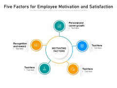 Five Factors For Employee Motivation And Satisfaction Ppt PowerPoint Presentation File Files PDF Five Factors For Employee Motivation And Satisfaction Ppt PowerPoint Presentation File Files PDF