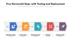 Five Horizontal Steps With Testing And Deployment Ppt PowerPoint Presentation File Portfolio PDF Five Horizontal Steps With Testing And Deployment Ppt PowerPoint Presentation File Portfolio PDF
