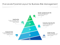 Five Levels Pyramid Layout For Business Risk Management Ppt PowerPoint Presentation Gallery Icon PDF Five Levels Pyramid Layout For Business Risk Management Ppt PowerPoint Presentation Gallery Icon PDF