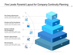 Five Levels Pyramid Layout For Company Continuity Planning Ppt PowerPoint Presentation Gallery Inspiration PDF Five Levels Pyramid Layout For Company Continuity Planning Ppt PowerPoint Presentation Gallery Inspiration PDF