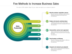 Five Methods To Increase Business Sales Ppt PowerPoint Presentation Professional Show PDF Five Methods To Increase Business Sales Ppt PowerPoint Presentation Professional Show PDF