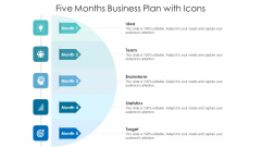 Five Months Business Plan With Icons Ppt Pictures Smartart PDF Five Months Business Plan With Icons Ppt Pictures Smartart PDF