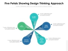 Five Petals Showing Design Thinking Approach Ppt PowerPoint Presentation Inspiration Graphics Design PDF Five Petals Showing Design Thinking Approach Ppt PowerPoint Presentation Inspiration Graphics Design PDF