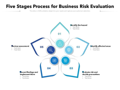 Five Stages Process For Business Risk Evaluation Ppt PowerPoint Presentation Inspiration Infographics PDF Five Stages Process For Business Risk Evaluation Ppt PowerPoint Presentation Inspiration Infographics PDF