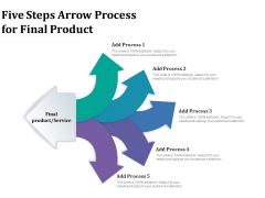Five Steps Arrow Process For Final Product Ppt PowerPoint Presentation Infographic Template Graphics PDF