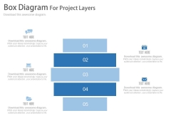 Five Steps Box Diagram For Information Display Powerpoint Template Five Steps Box Diagram For Information Display Powerpoint Template