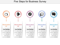 Five Steps For Business Survey Ppt PowerPoint Presentation Ideas Layouts PDF Five Steps For Business Survey Ppt PowerPoint Presentation Ideas Layouts PDF