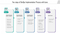 Five Steps Of Devops Implementation Process With Icons Professional PDF Five Steps Of Devops Implementation Process With Icons Professional PDF