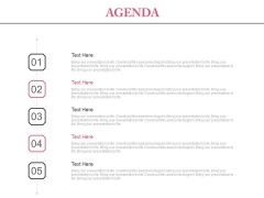 Five Steps Of Marketing Agenda Powerpoint Slides