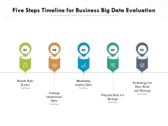Five Steps Timeline For Business Big Data Evaluation Ppt PowerPoint Presentation File Background Designs PDF Five Steps Timeline For Business Big Data Evaluation Ppt PowerPoint Presentation File Background Designs PDF
