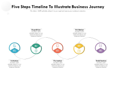 Five Steps Timeline To Illustrate Business Journey Ppt PowerPoint Presentation Icon Portfolio PDF Five Steps Timeline To Illustrate Business Journey Ppt PowerPoint Presentation Icon Portfolio PDF
