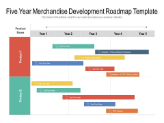 Five Year Merchandise Development Roadmap Template Diagrams