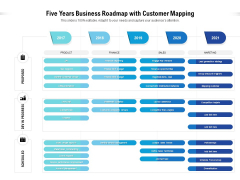 Five Years Business Roadmap With Customer Mapping Professional