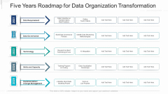 Five Years Roadmap For Data Organization Transformation Structure