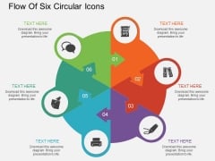 Flow Of Six Circular Icons Powerpoint Template Flow Of Six Circular Icons Powerpoint Template