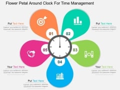Flower Petal Around Clock For Time Management Powerpoint Templates Flower Petal Around Clock For Time Management Powerpoint Templates
