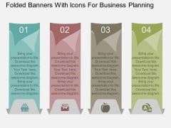 Folded Banners With Icons For Business Planning Powerpoint Template Folded Banners With Icons For Business Planning Powerpoint Template