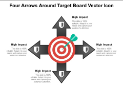 Four Arrows Around Target Board Vector Icon Ppt PowerPoint Presentation File Slideshow PDF Four Arrows Around Target Board Vector Icon Ppt PowerPoint Presentation File Slideshow PDF