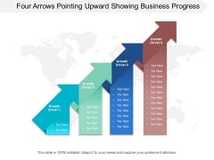 Four Arrows Pointing Upward Showing Business Progress Ppt Powerpoint Presentation Professional Ideas