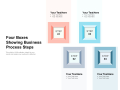 Four Boxes Showing Business Process Steps Ppt PowerPoint Presentation Slides Show