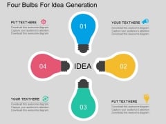 Four Bulbs For Idea Generation Powerpoint Template Four Bulbs For Idea Generation Powerpoint Template