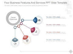 Four Business Features And Services Ppt PowerPoint Presentation Visual Aids