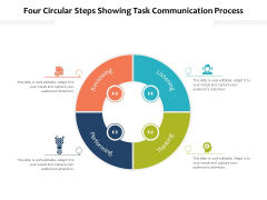 Four Circular Steps Showing Task Communication Process Ppt PowerPoint Presentation Outline Infographics PDF Four Circular Steps Showing Task Communication Process Ppt PowerPoint Presentation Outline Infographics PDF