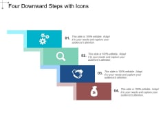 Four Downward Steps With Icons Ppt PowerPoint Presentation Template Four Downward Steps With Icons Ppt PowerPoint Presentation Template