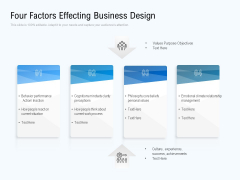 Four Factors Effecting Business Design Ppt PowerPoint Presentation Gallery Guide PDF Four Factors Effecting Business Design Ppt PowerPoint Presentation Gallery Guide PDF