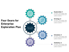 Four Gears For Enterprise Exploration Plan Ppt PowerPoint Presentation Pictures Introduction PDF