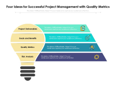 Four Ideas For Successful Project Management With Quality Metrics Ppt PowerPoint Presentation File Visuals PDF Four Ideas For Successful Project Management With Quality Metrics Ppt PowerPoint Presentation File Visuals PDF