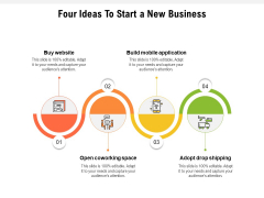 Four Ideas To Start A New Business Ppt PowerPoint Presentation Inspiration Pictures PDF Four Ideas To Start A New Business Ppt PowerPoint Presentation Inspiration Pictures PDF