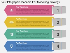 Four Infographic Banners For Marketing Strategy Powerpoint Template