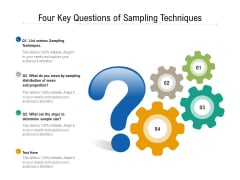 Four Key Questions Of Sampling Techniques Ppt PowerPoint Presentation Gallery Skills PDF Four Key Questions Of Sampling Techniques Ppt PowerPoint Presentation Gallery Skills PDF