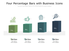 Four Percentage Bars With Business Icons Ppt PowerPoint Presentation Ideas Rules Four Percentage Bars With Business Icons Ppt PowerPoint Presentation Ideas Rules