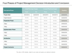 Four Phases Of Project Management Decision Introduction And Conclusion Ppt Powerpoint Presentation Icon Visual Aids Four Phases Of Project Management Decision Introduction And Conclusion Ppt Powerpoint Presentation Icon Visual Aids