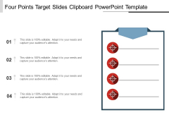 Four Points Target Slides Clipboard PowerPoint Template Ppt PowerPoint Presentation Model Template PDF Four Points Target Slides Clipboard PowerPoint Template Ppt PowerPoint Presentation Model Template PDF