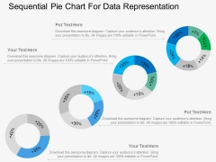 Four Sequential Pie Charts For Data Representation Powerpoint Template Four Sequential Pie Charts For Data Representation Powerpoint Template