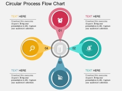 Four Staged Circular Process Flow Chart Powerpoint Template Four Staged Circular Process Flow Chart Powerpoint Template